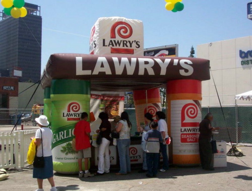 Inflatable Buildings and Tents lawry's sampling booth